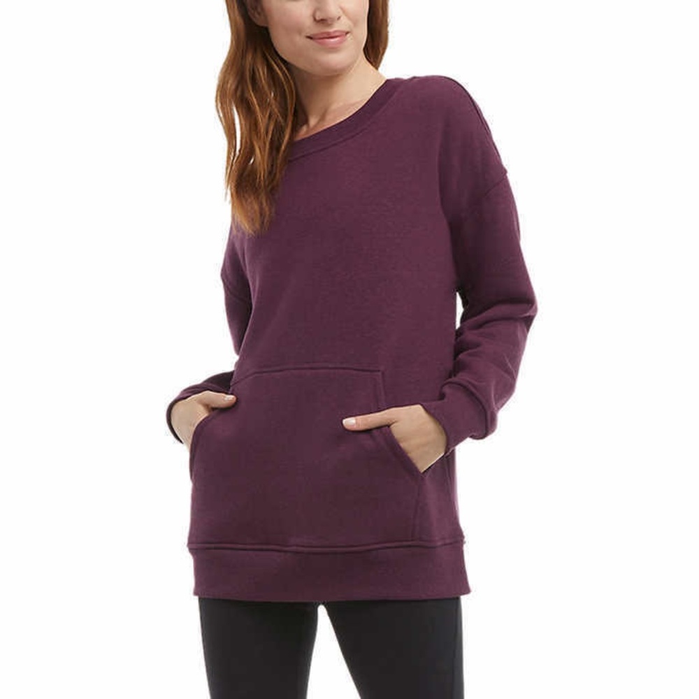 Danskin Ladies' Oversized Crewneck with Pocket Large